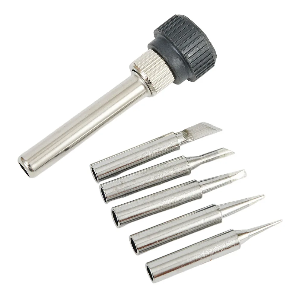 Copper Soldering iron Tips Handle Set Station Supplies Tools Welding 898D 852D+ 900M-TB/TI/T-3C/T-2.4D/TK Bushing adapter