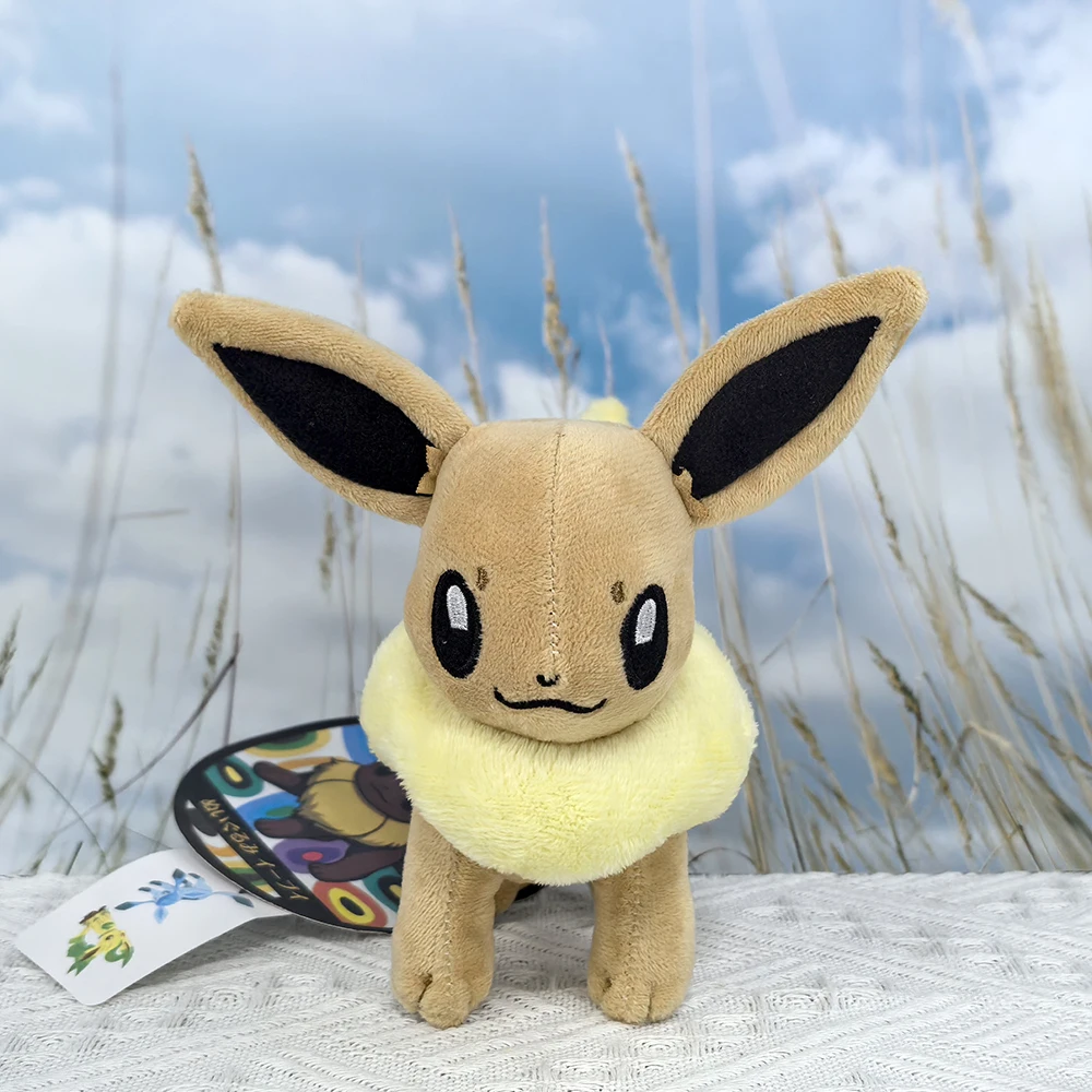 

Плюшевая игрушка Pokemon Running Eevee 6 дюймов, игра Nintendo Switch, Алая фиолетовая кукла-кошка, лиса, меч, щит, чучело животного, мультяшный Тедди