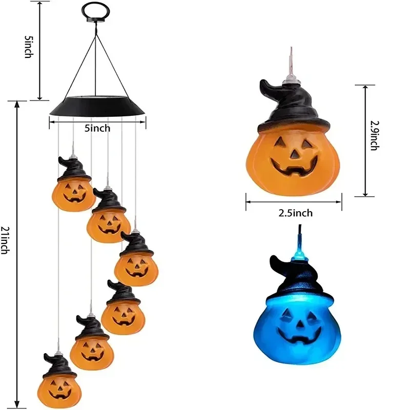 Halloween Pumpkin Lantern String Terrifying Skeleton Decorative Pendant Light Scene Layout Dressing SuppliesAtmosphere Light