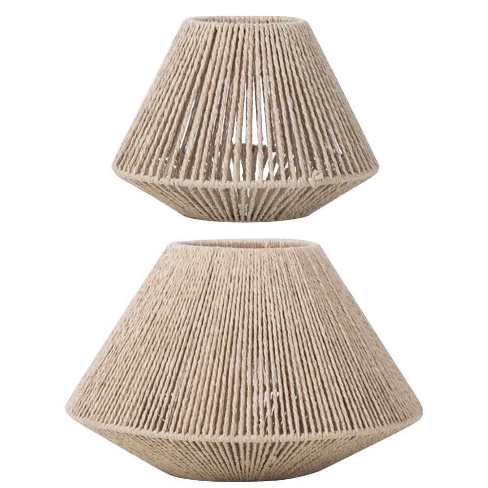 

Тканый бумажный веревочный абажур для настольной лампы, потолочный вентилятор, крышка лампы, подвесной светильник, крышка для гостиной, спальни, офиса, отеля