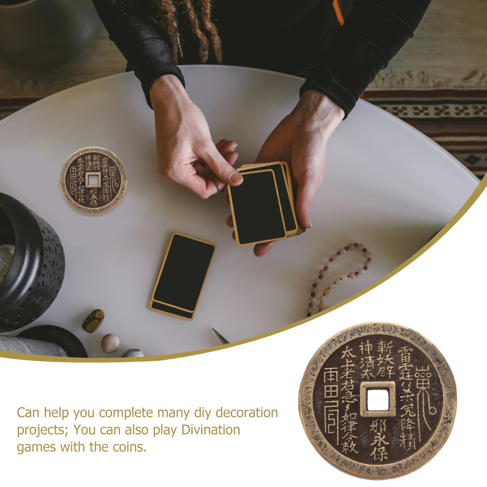 

Chinese Zodiac Copper Coin DIY Knot Accessories Not Easy to Fade Deformation Resistant Vintage Copper Coins Chinese Coin