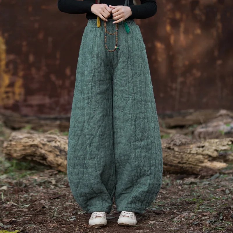 سروال فانوس شتوي 2025: خياطة ماسية، كتان رامي ريترو ودفء إضافي. #3