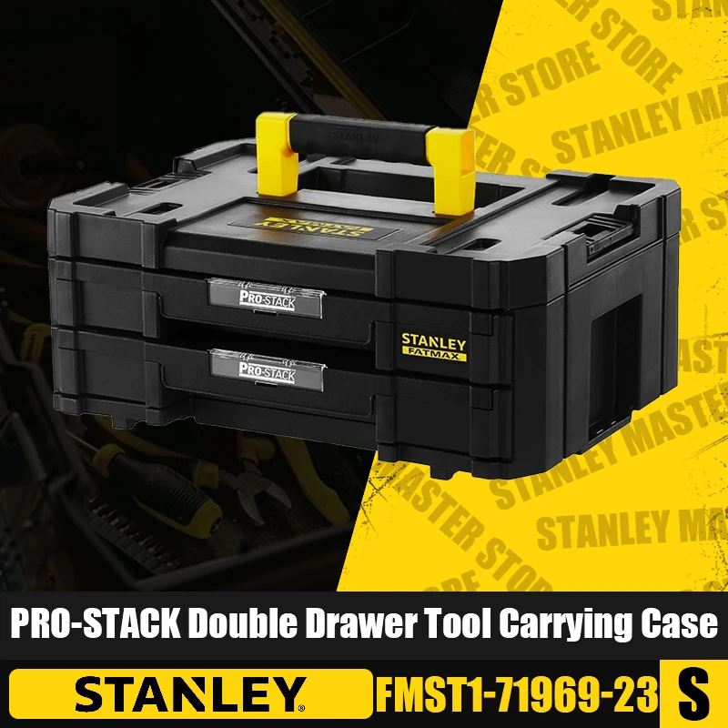 

STANLEY FMST1-71969-23 PRO-STACK Double Drawer Tool Carrying Case Stackable Organizer Multi-Functional Suitcase Repair Case