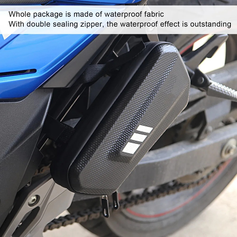 

Hard Shell Motorcycle Saddlebag Waterproof PU Leather Bike Pannier Bag for Left Side Black Motorcycle Side Bag Outdoor Sports