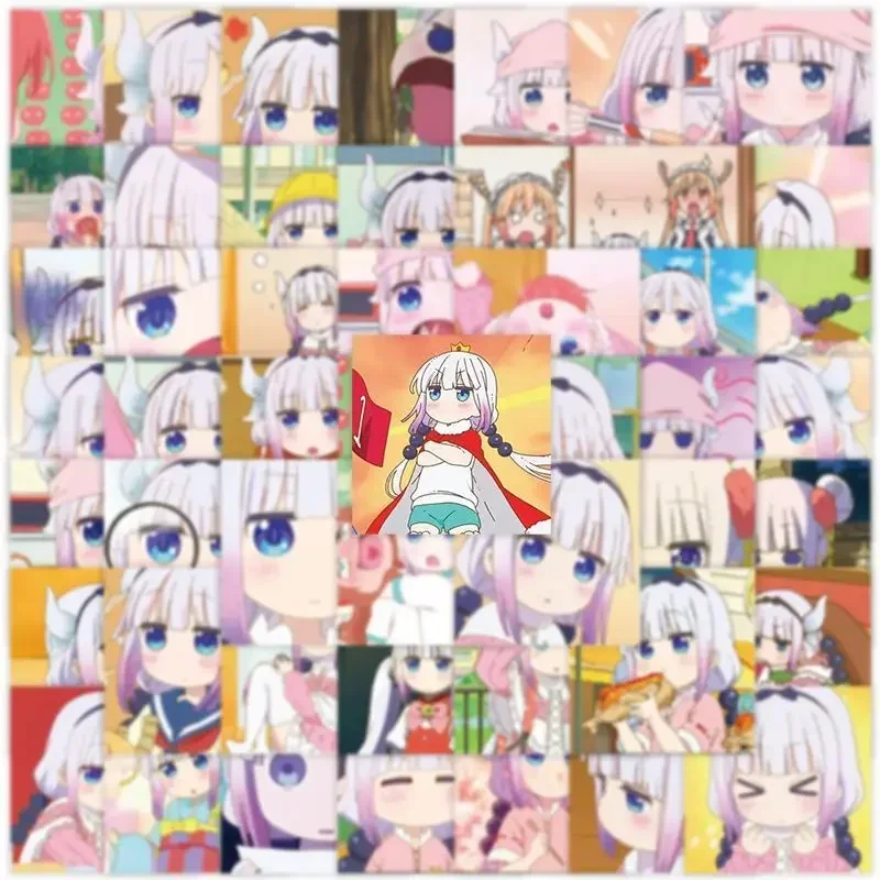 60pcs The maid dragon of Kobayashi-san KannaKamui Character stickers Cartoon Anime Mobile Diy Tablet Decorative Stickers Gifts