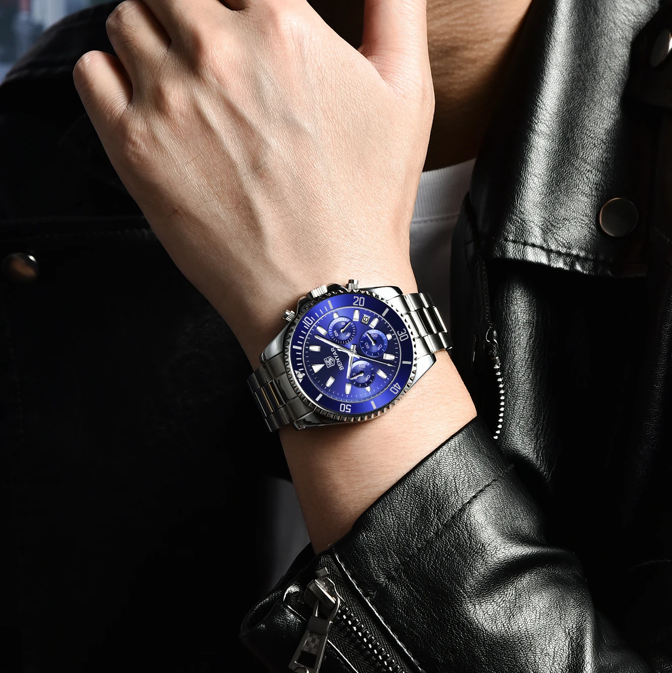 2022 BENYAR NEW Sports Men Quartz Watch Fashion Chronograph Luxury Brand Stainless Clock Swimming Waterproof Clock Reloj Hombre