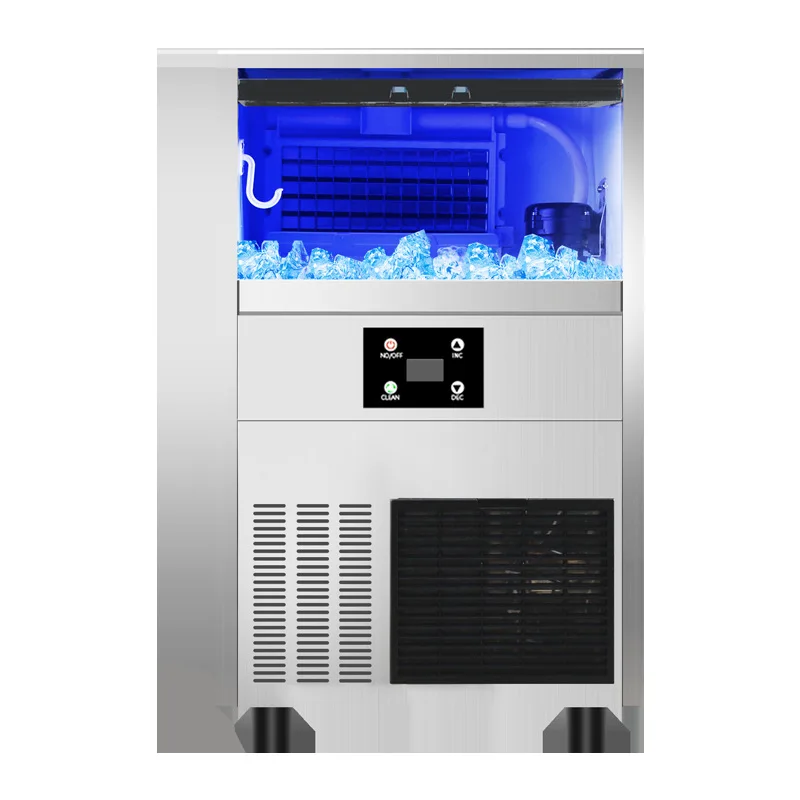 Home ice maker bottled water commercial milk tea store ice cube machine mini transparent hard automatic fast