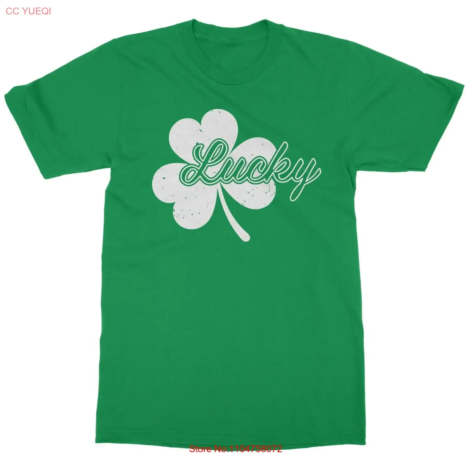 

Lucky Clover Leaf T Shirt Shamrock St Patricks Day vintage Washed Stretched Casual Comfortable homme Top For Everyday Wear
