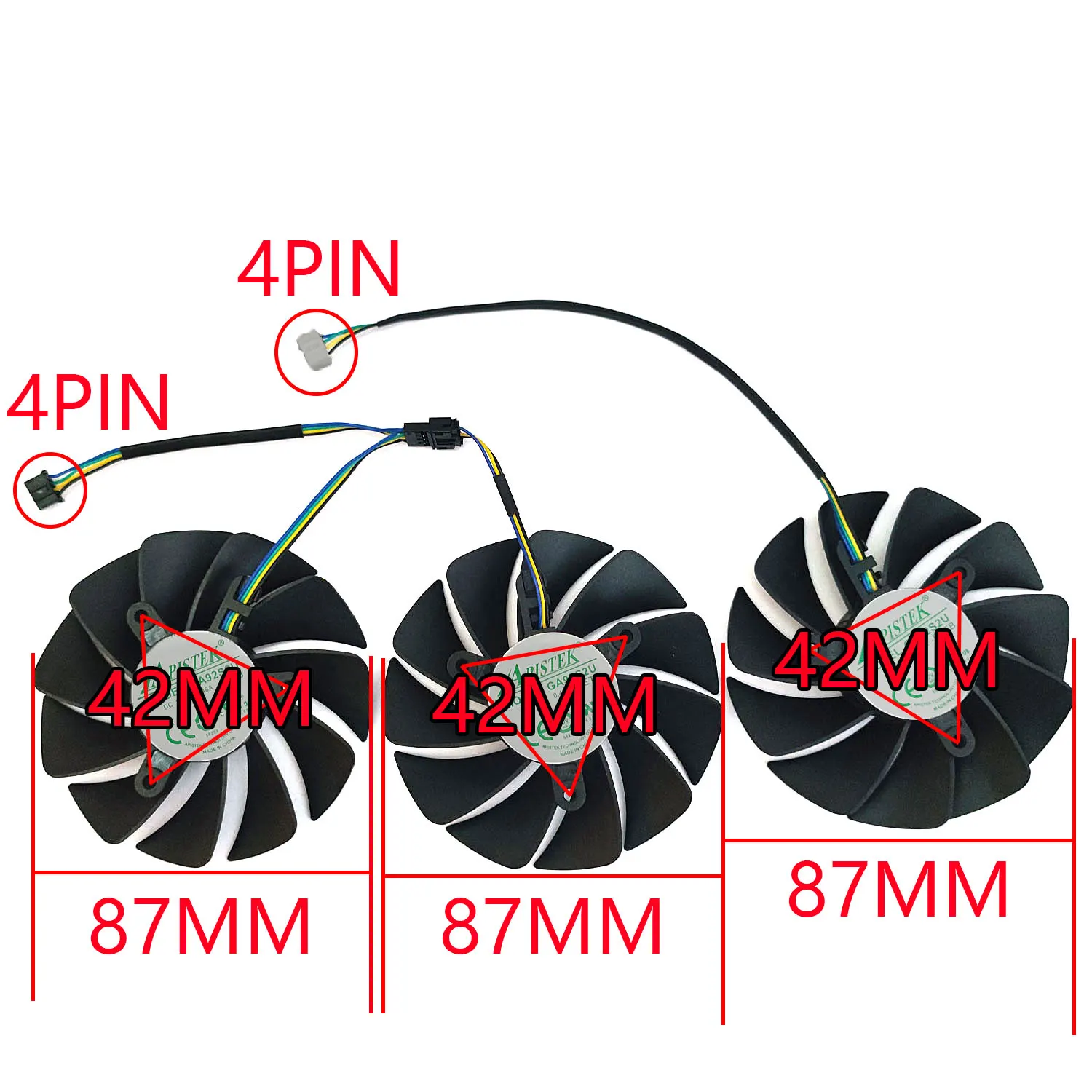 Nuevo ventilador de GPU Holo de 87MM 4PIN GA92S2U RTX 3080 AMP, para GAMING ZOTAC GEFORCE RTX 3070TI 3080 3080TI 3090 AMP, ventilador de refrigeración de tarjeta de vídeo