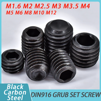Headless Cup Point Set Screws M1.6 M2 M2.5 M3 M3.5 M4 M5 M6 M8 M10 M12 12.9 Grade DIN916 Carbon Steel Hex Socket Set Grub Screw