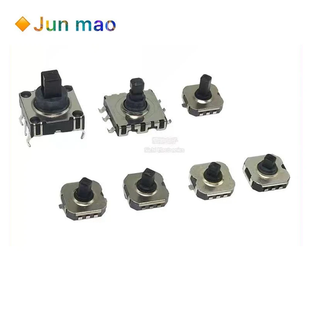 5pcs Patch 6-pin five way button switch reset multifunctional 7 * 7 * 5/6/7 with column and ear/no ear 10 * 10 * 9MM