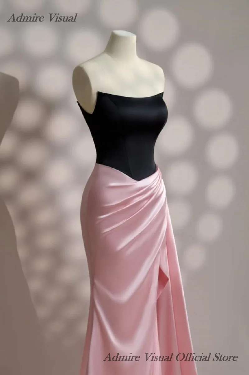 Admire Visual Длинное платье для выпускного вечера Русалка с вырезом лодочкой без бретелек без рукавов с разрезом Элегантные платья для особых случаев