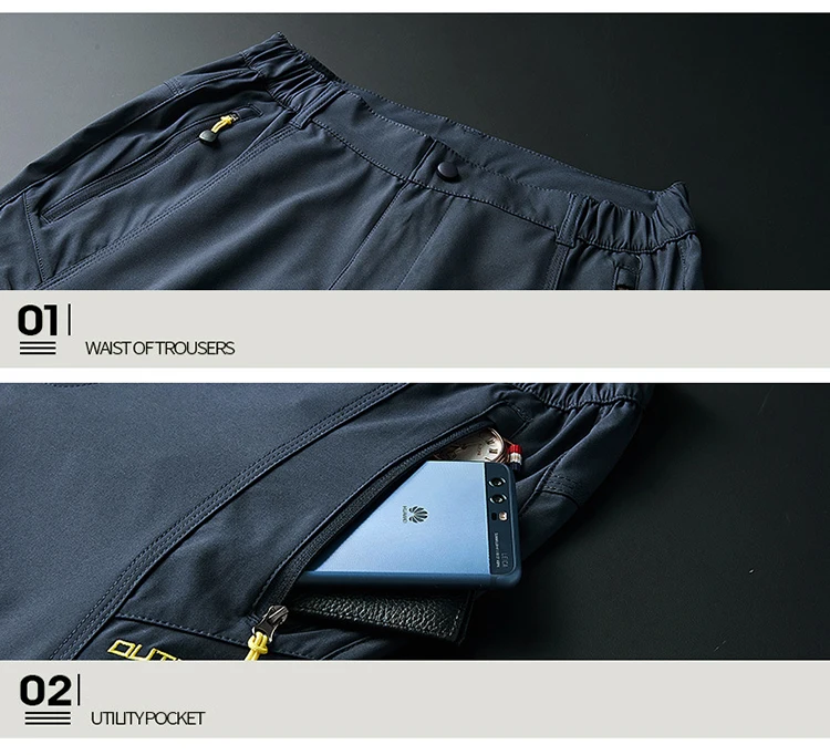 Trekking-Outdoor-Jacken für Herren, Herbst, klassische wasserdichte Regenmäntel, mit Kapuze, Camping, Herren-Regenbekleidung, Wanderjacke und Hose – Detail 15