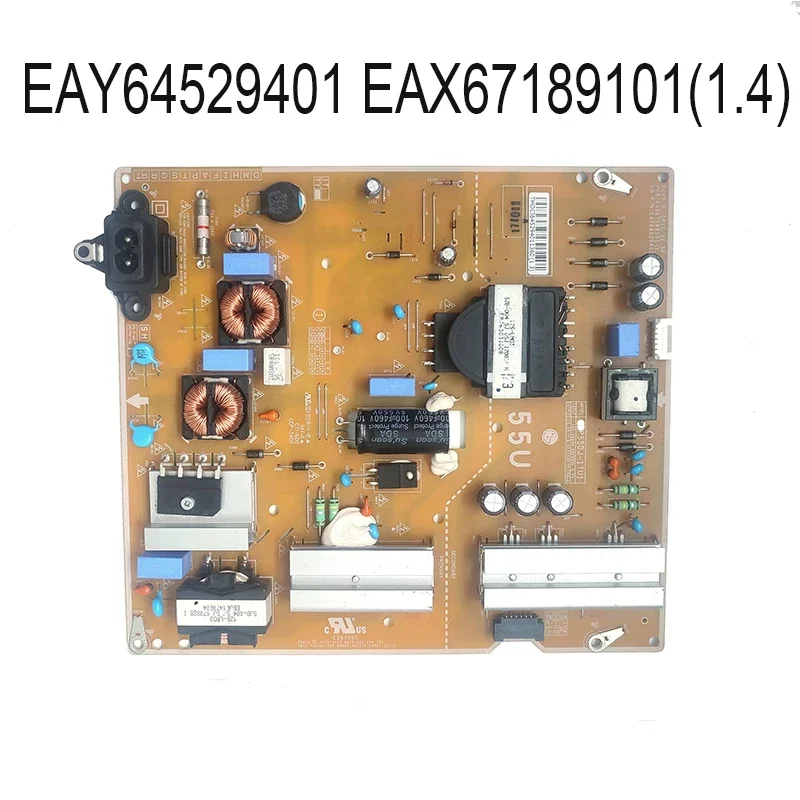 

Оригинальная плата питания EAY64529401 EAX67189101 (1.4) имеет тестирование, работает Normallyt, подходит для телевизора 55UJ630V-ZA 55UJ6300-UA