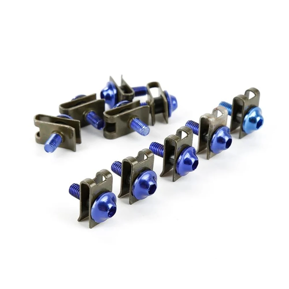 10 teile/satz Motorrad Schale Schraube 5mm m5 Aluminium Verkleidung bolzen Befestigungs clip Schraube Feder muttern Motorrad Zubehör Universal