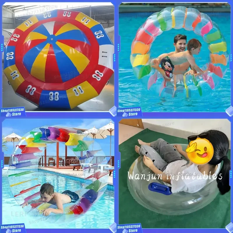 Custom Giant Water Pool Toys Heavy Pvc Inflatable Spinning Top for Games