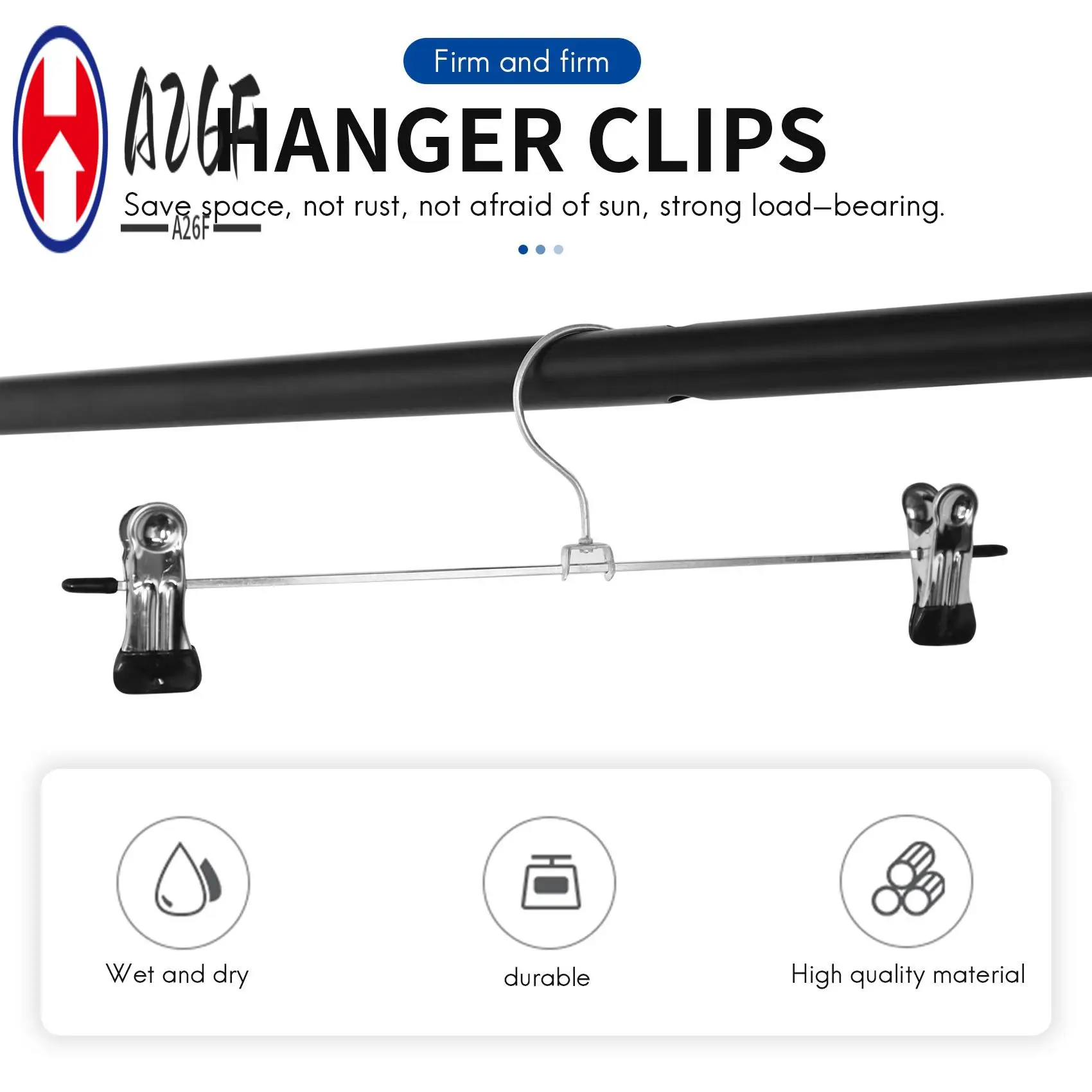 

A26F-24 PCS Skirt Hangers With Clips, Pants Hanger Metal Pant Hangers Space Saving For Pants Skirts Clothes