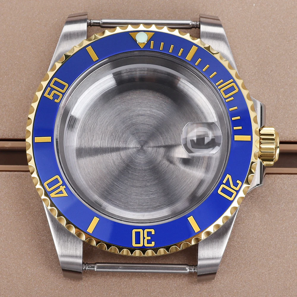 blak gold Bezel 40mm Luxury Watch Case Sapphire Glass For Submariner NH35 NH36 NH34 Miyota 8215 Eta2824 Movement 200M Waterproof - view 2