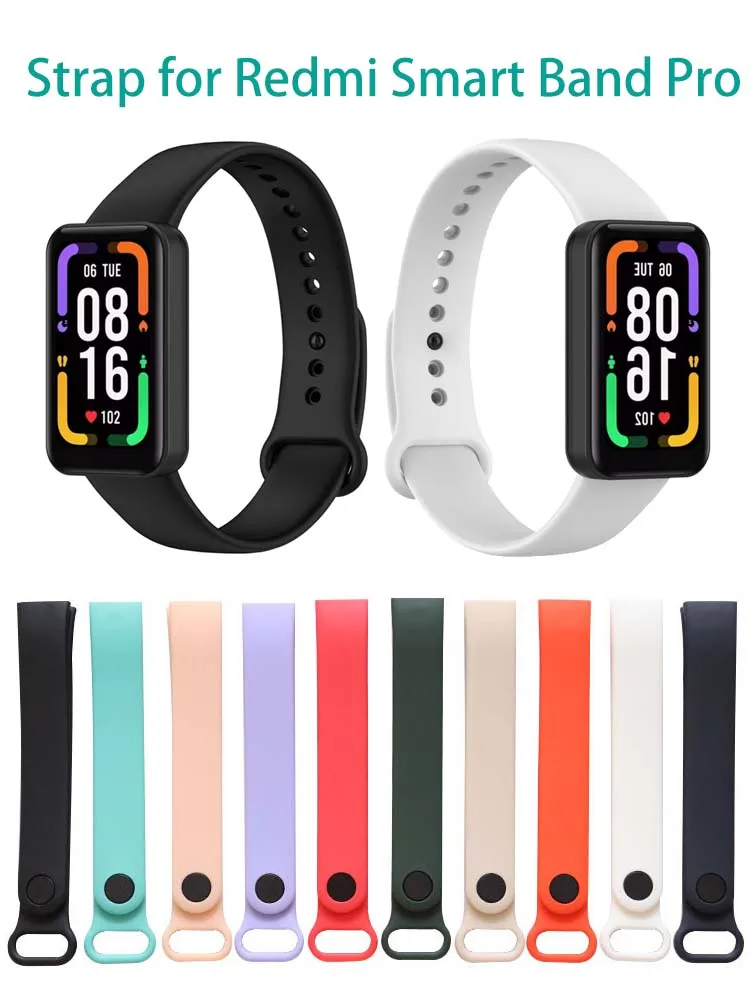 Soft Silicone Replacement Strap For Xiaomi Redmi Smart Band Pro Sport Wristband Bracelet Smart Band Accessories