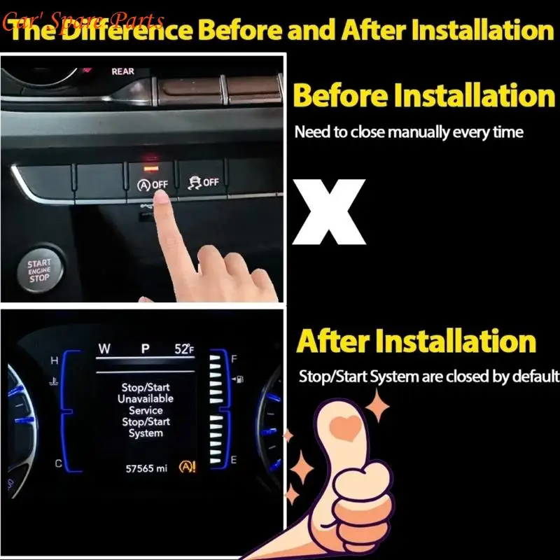 Y4UA User Friendly Start Stop System Disabler with Advanced Memory Setting Engine Control Modules Simple Use for Supeb