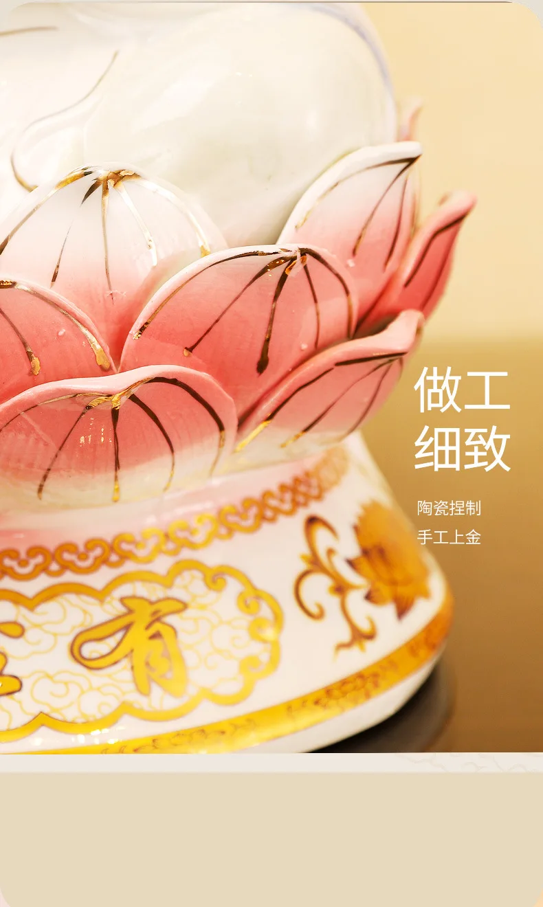 Guanyin Bodhisattva Buddha-Statue Ornament aus Keramik Weißer Jade Guanyin Nanhai Guanyin Familienfrieden – Detail 5