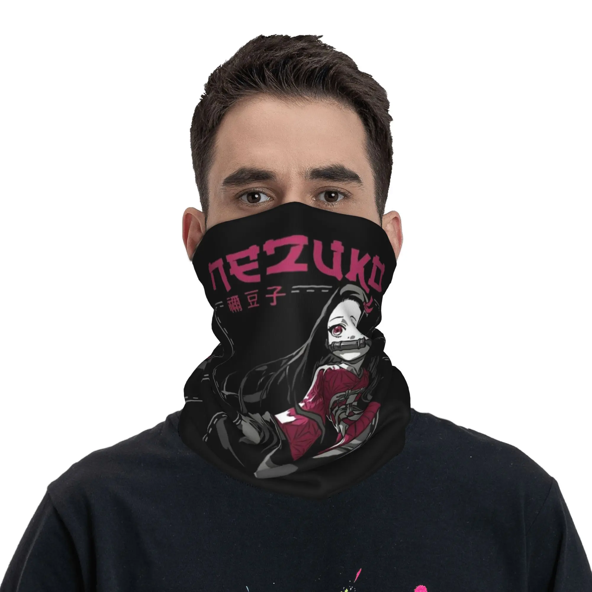 

Кимоно Nezuko Demon Slayer Kimetsu No Yaiba аниме бандана на шею волшебный шарф с принтом теплая маска для лица бег