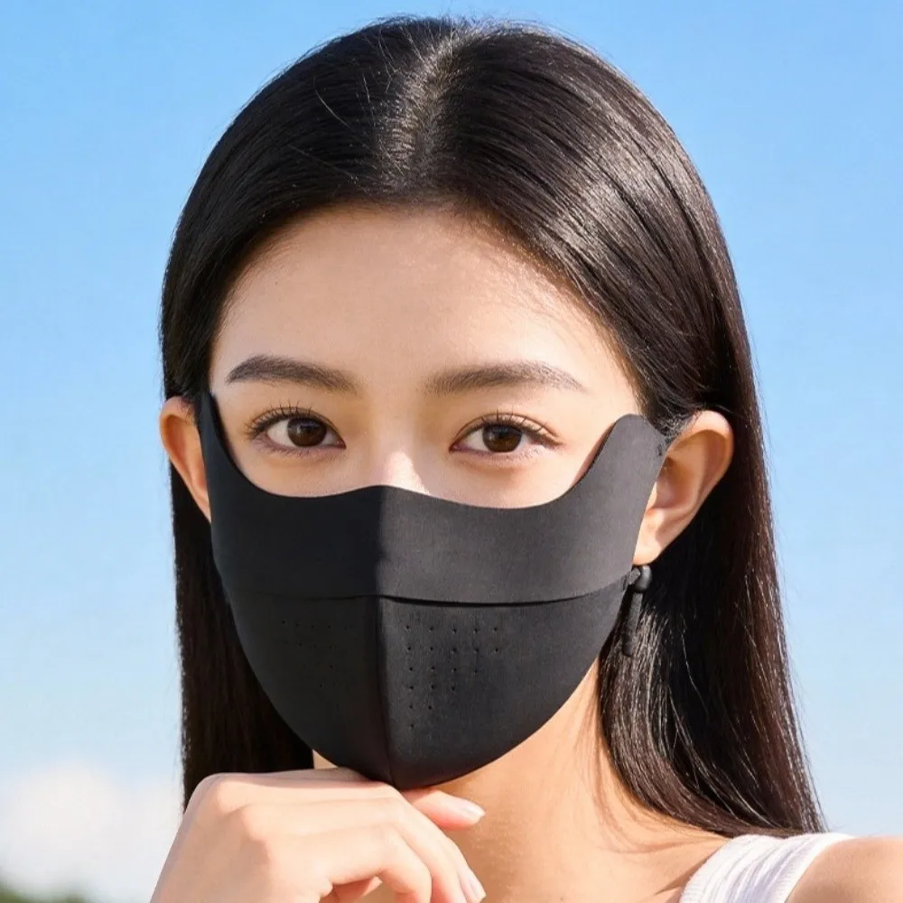Outdoor Ice Silk Face Mask Verstelbaar anti-UV fietsgezichtsmasker Zonbescherming Ademend sportmasker