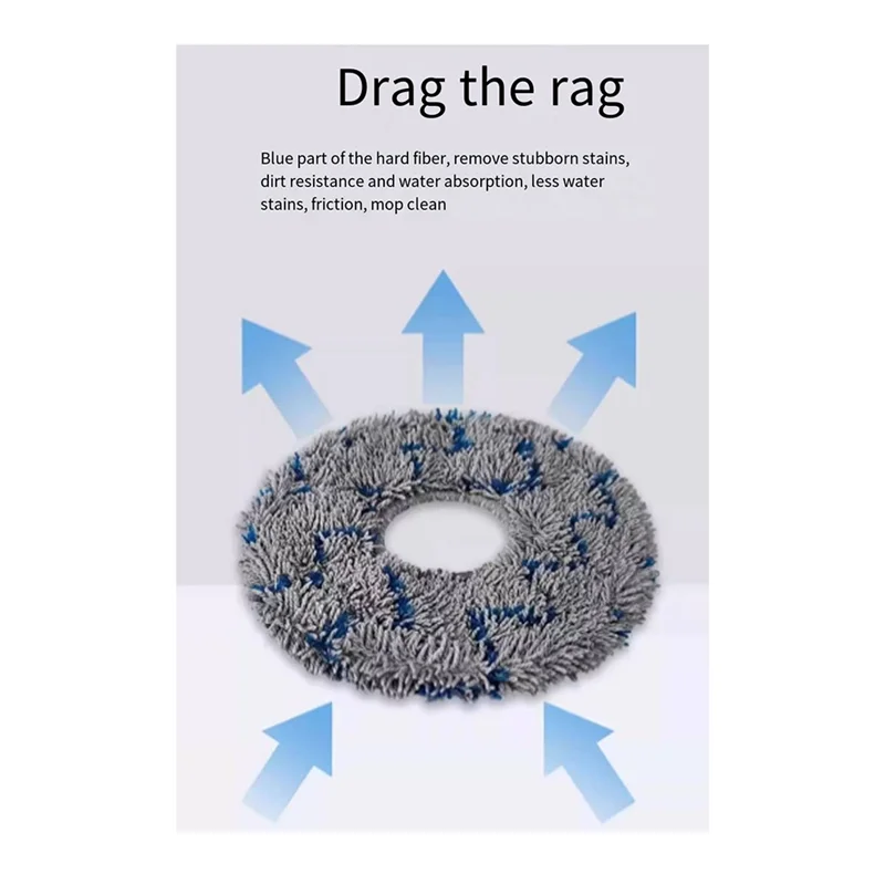 

ABKR-Suitable For Ecobos Deebot X5 Pro Mop Cloth Rag Dust Bag Mop Consumables Sweeping Robot Accessories