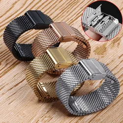 1.0mm Örgü Milanese saat kayışı Omega için DW Kordonlu Saat Hızlı Bırakma Paslanmaz Çelik Kayış Bileklik 18mm 20mm 22mm 24mm