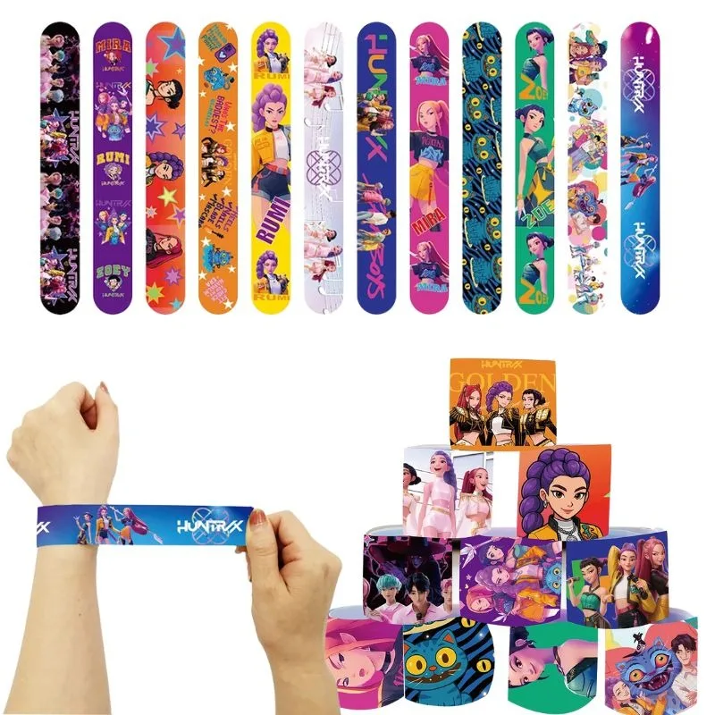 12-36pcs populaire item Slap Armbanden Feestartikelen Verjaardagsfeestje Cadeaus voor Kinderen Snap Armbanden Christmas Party Decoratio