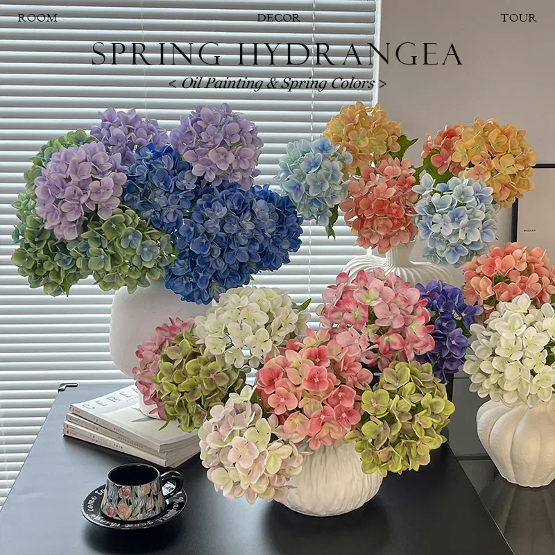 

Искусственные цветы гортензии из шелка