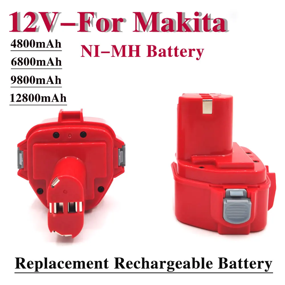 

New Original 12800mAh 12V Ni-CD 6.8Ah Replacement Power Tool Battery for Makita 12V Battery PA12 1220 1233 1201 1222 1223 1235