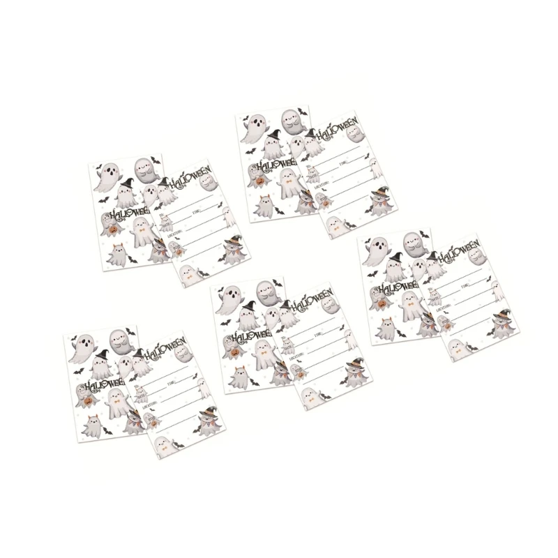 10 ชิ้นการ์ดเชิญฮาโลวีน 4x5 นิ้วเชิญปาร์ตี้สำหรับวันหยุดฤดูหนาว Dropship