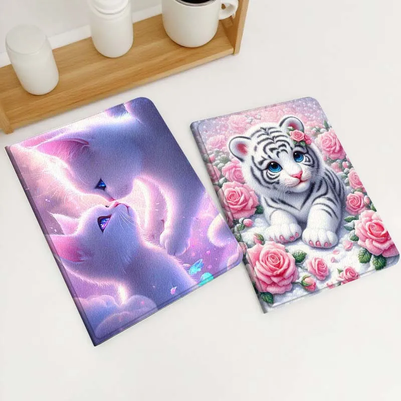 

Cartoon Cute Tiger Cat Color For Xiaomi Redmi Mi Poco Pad 2 5 6s 7 7s Ultra Pro Max 14 12.4 12.1 inch Soft Tablet Case Gift
