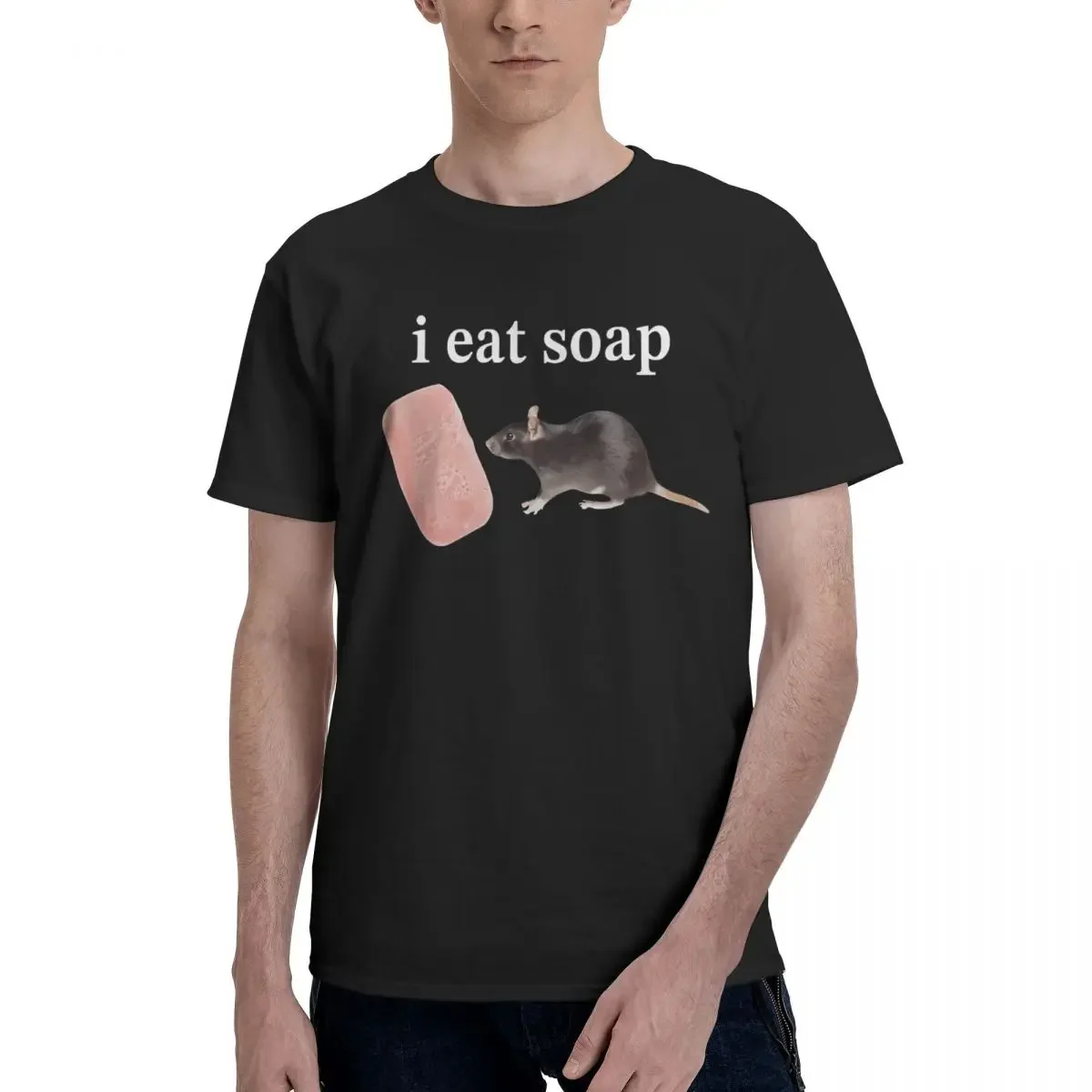 I Eat Soap Rat Funny Meme T Shirt Short Sleeve Unique Tshirts For Men Women Graphic Y2K Clothing