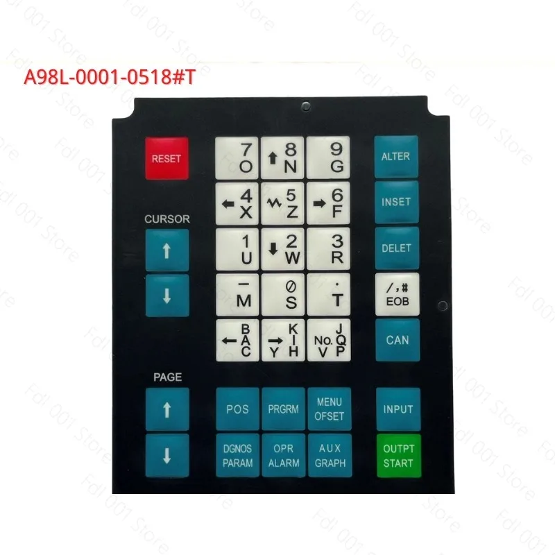 A98L-0001-0518#M 02 A98L-0001-0518 0M CNC HMI Membrane Keypad buttons for Fanuc Machine Operator Panel