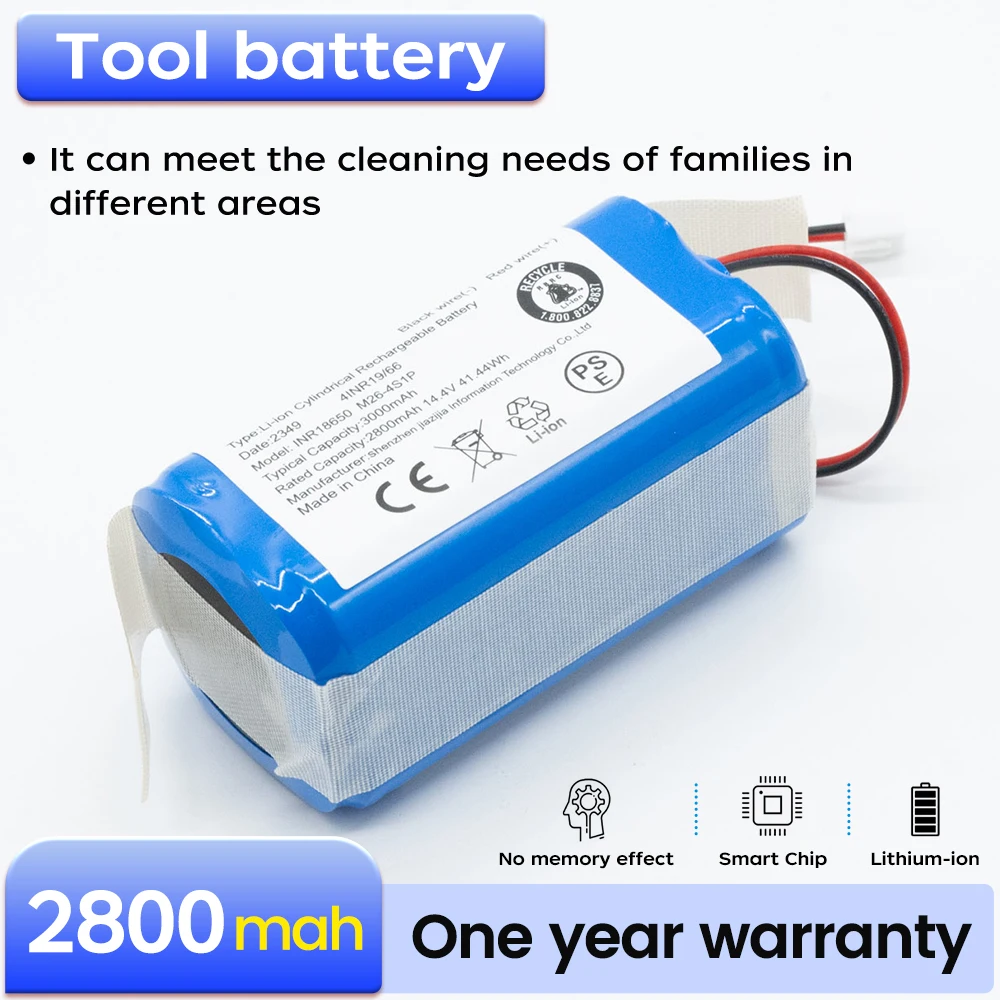 

BNN SD-Sweeper Battery 4S1P-003 Port (Blue) Battery for Midea I5 Young Extra/0Pro/i9 Sweeper Battery BP14426 Bateria BP14426A