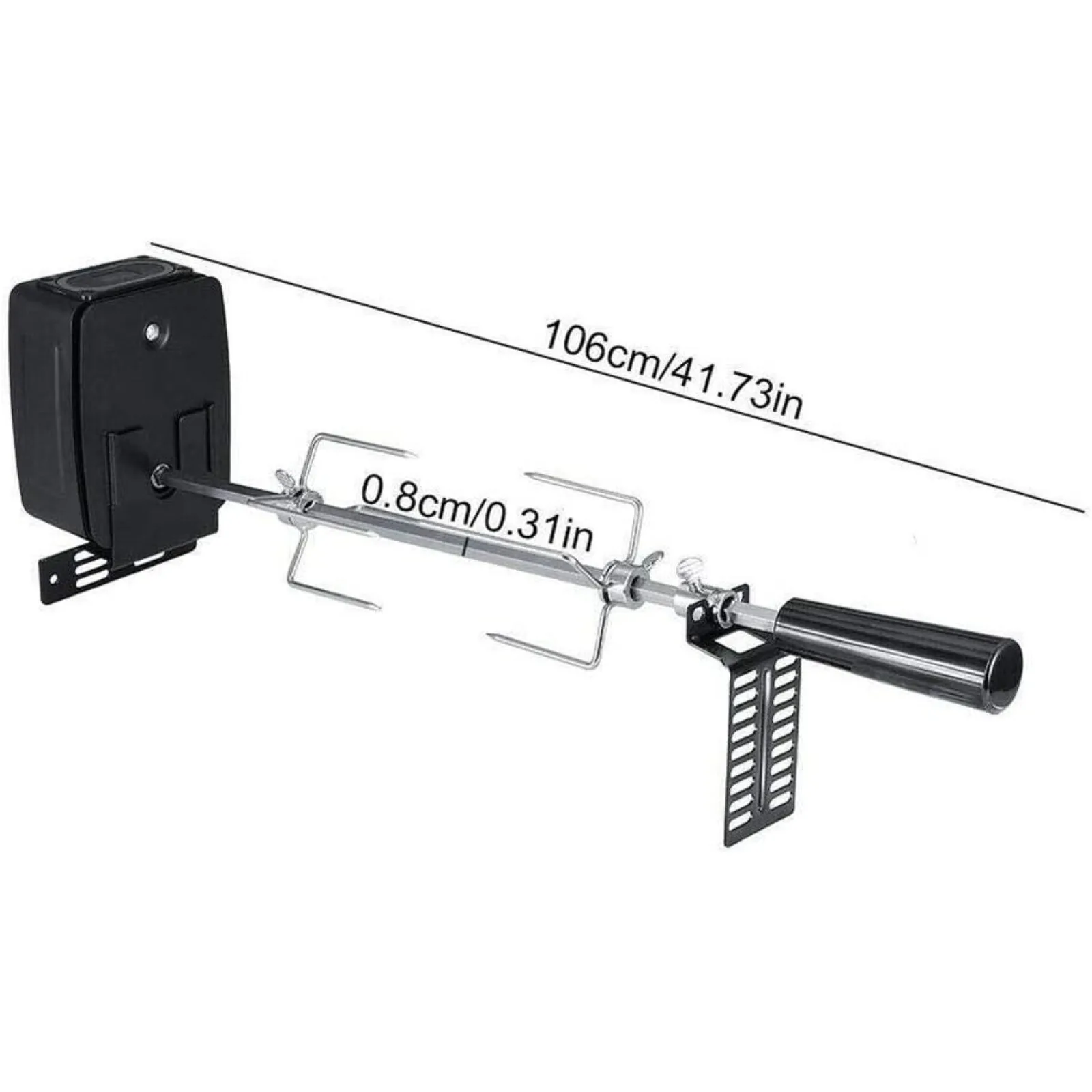 

Электрический вертел для гриля, комплект для жарки с питанием от батареек, регулируемые вилки и держатель для куриных ножек, для курицы, мяса, домашнего барбекю, кемпинга