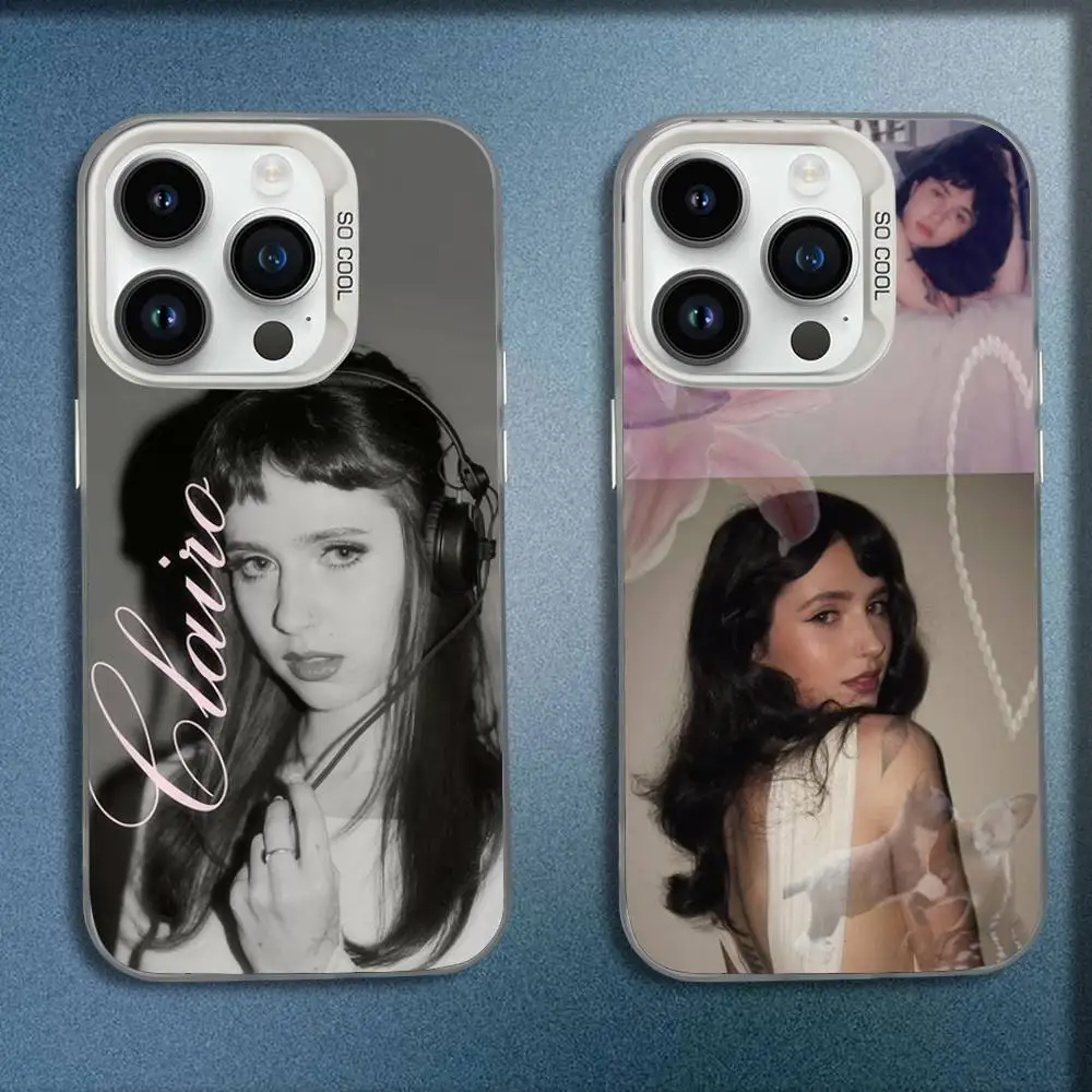 

Singer C-Clairo Charm Phone Case For iPhone 16,15,14,13,12,11,Mini,Pro,E,MAX White Candy Matte Shockproof Cover