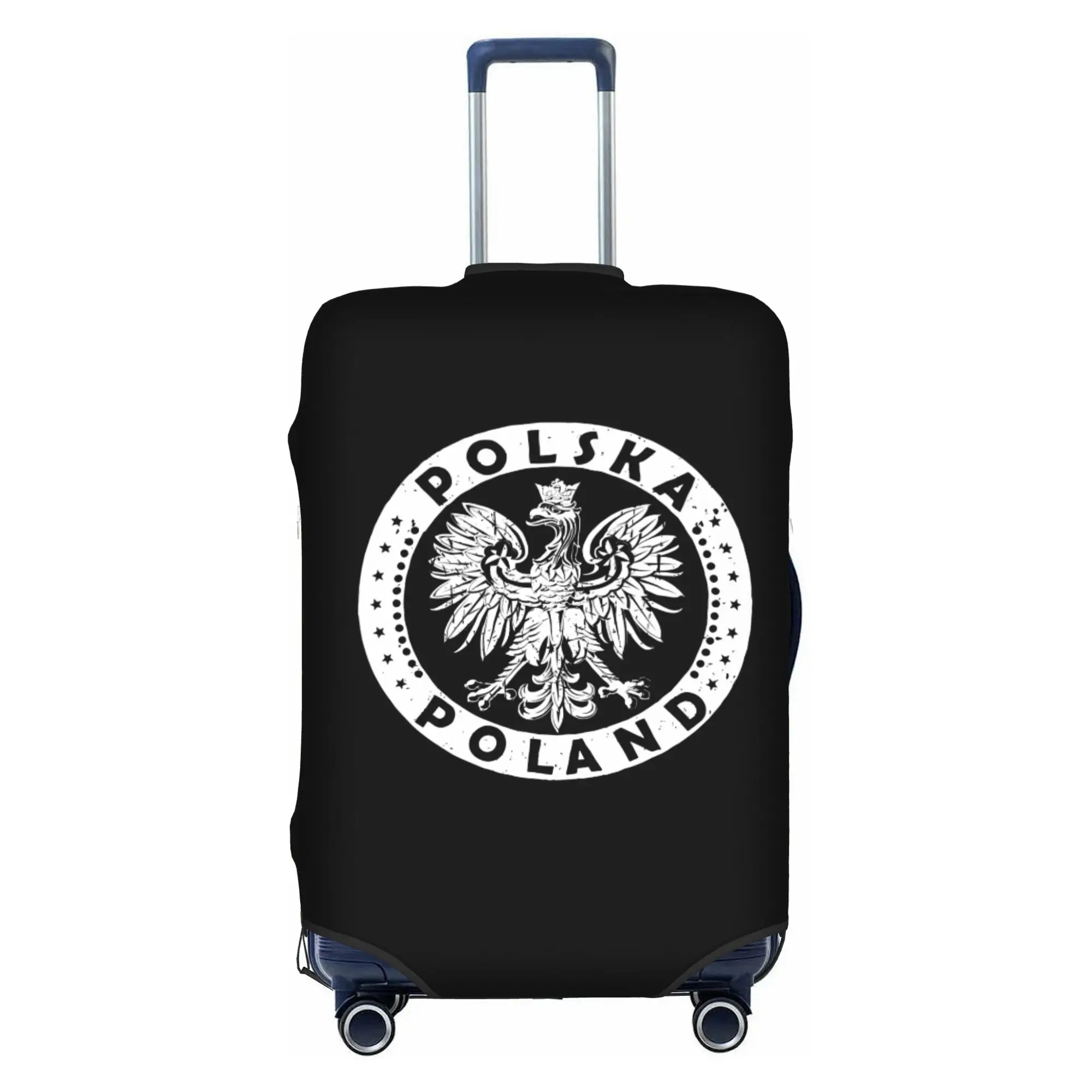 Vintage Polska Polish Eagle Travel Luggage Cover Dust Proof Poland Coat Of Arms Suitcase Cover Protector Fit 18-32 Inch