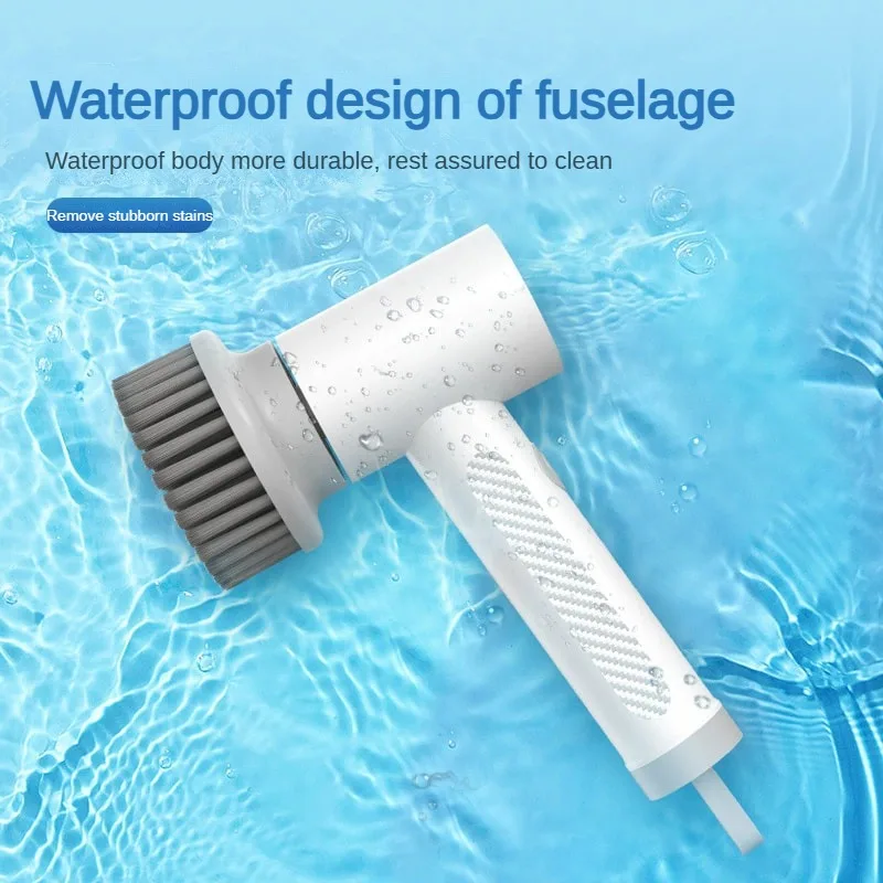 Xiaomi Powerful Electric Cleaning Brush with 4 Replaceable Heads For Bathroom Kitchen Professional Cleaning Brush
