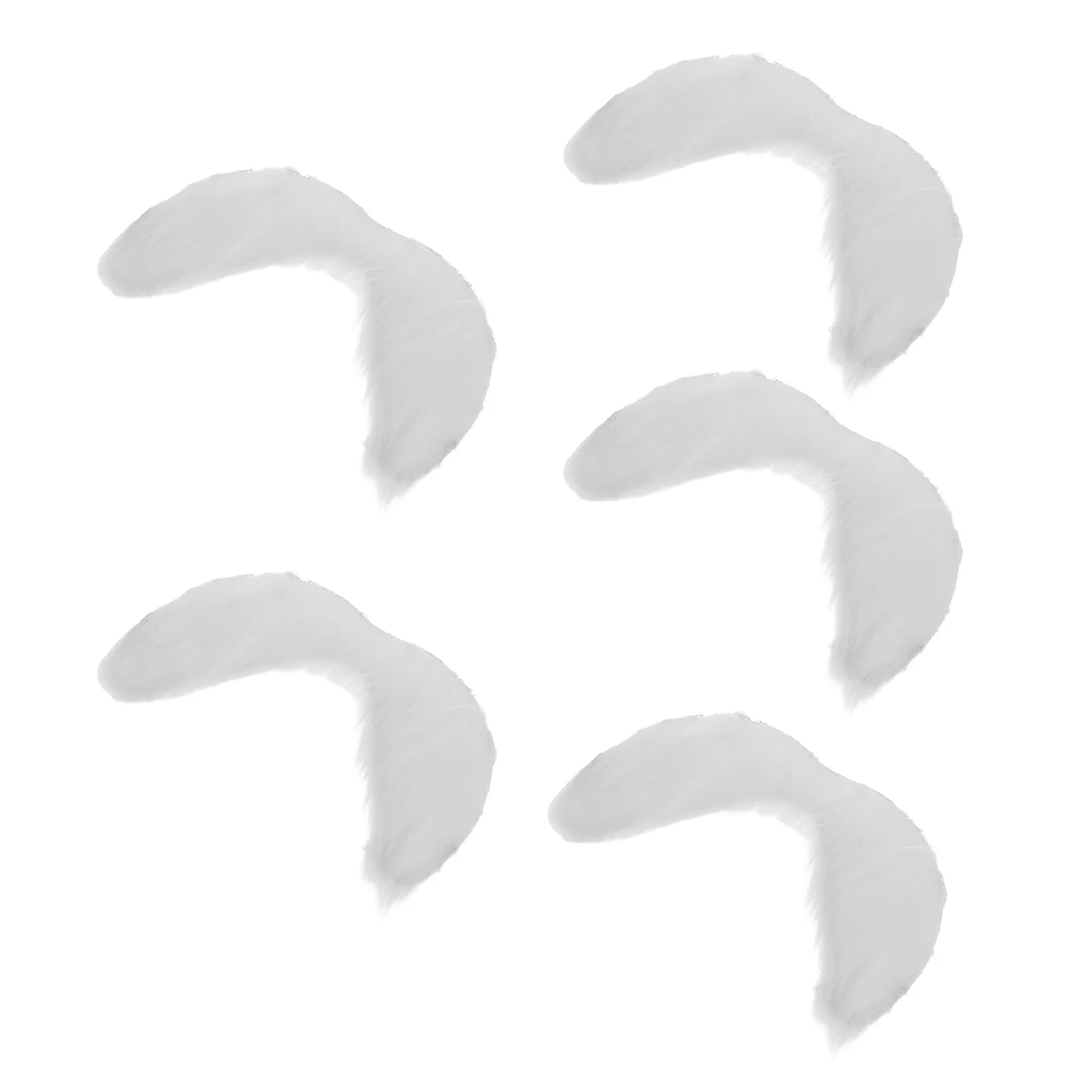 

5Pcs White Fake Beard Santa Claus Costume Beard Set Halloween Party Old Man Dress Up Prop Stage Props Costume Set