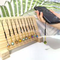 Mini Hanging Rope Luminous 7 Element Wind Fire Ray Water Rock Ice Grass Mobile Phone Pendant Eye of God Keychains Xiao Wanderer