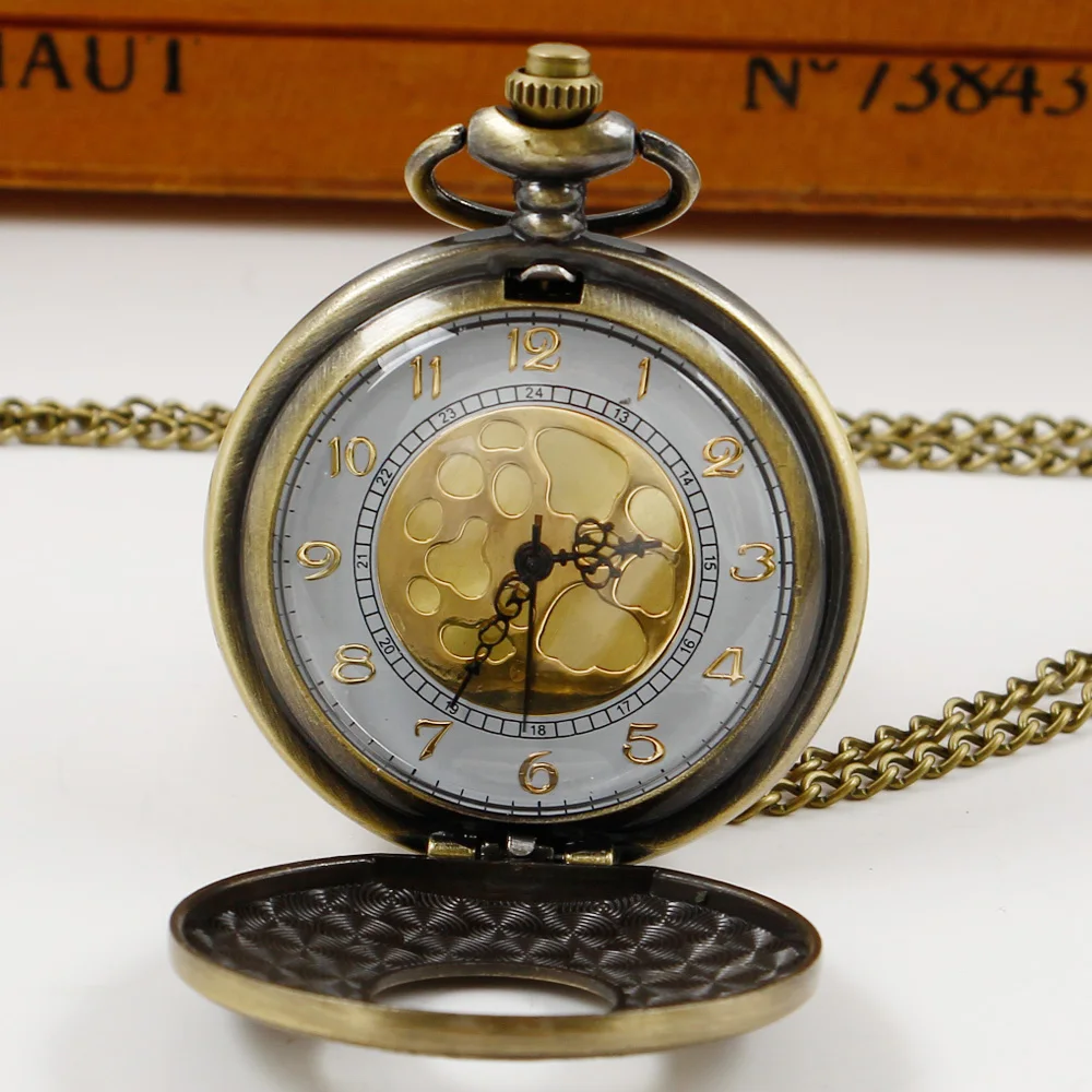 Men's Quartz Antique Pocket Watch Steam Punk Roman Numeric Scale Pockets Fob Chain Watches