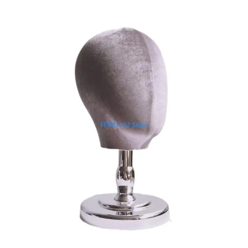 

Y1UF Professional Hair Silver Mannequin Head with Stand for Wigs and Hat
