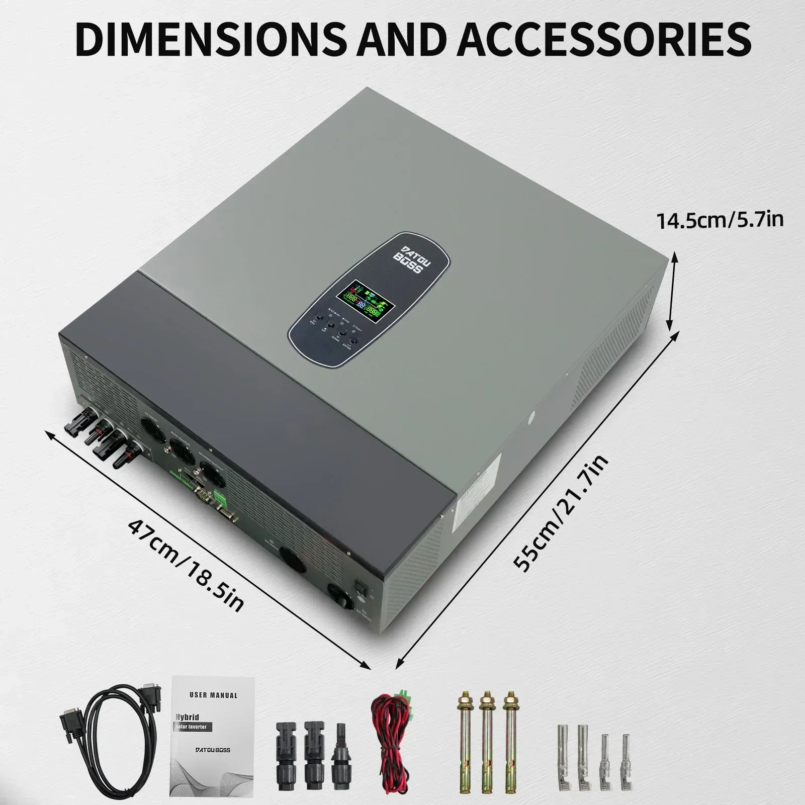 DATOU BOSS 11kW 48V Hybrid Solar Inverter 220V Pure Sine Wave