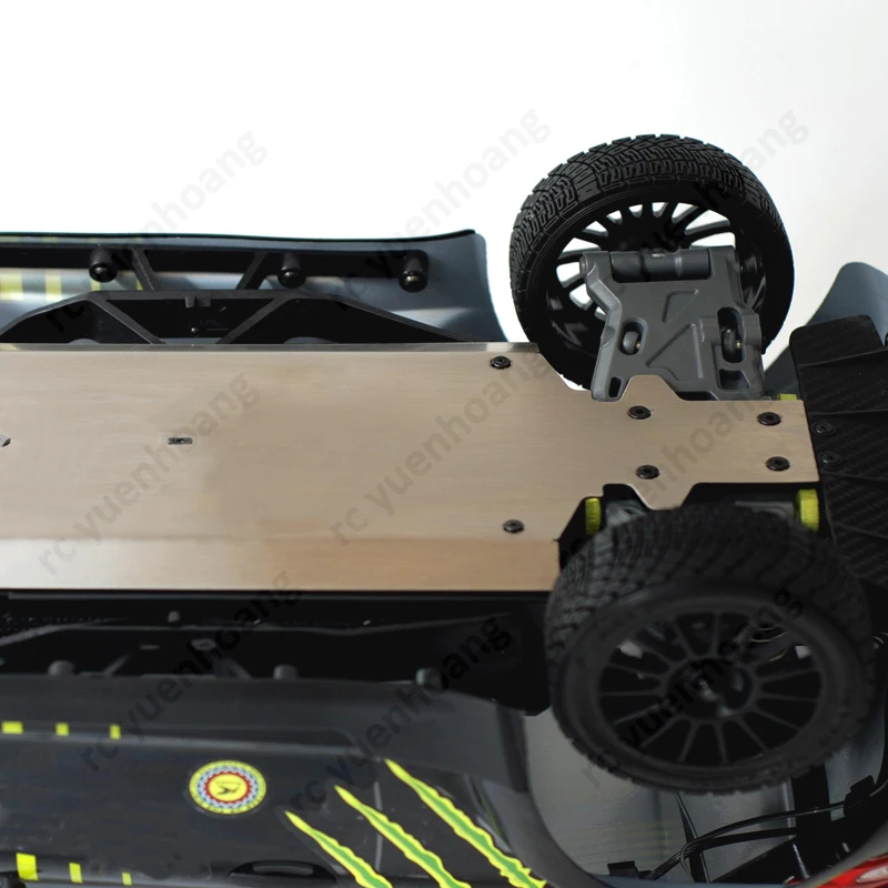 Placa protectora de chasis de acero inoxidable, hoja inferior de protección resistente a los arañazos para modelo de coche Leilaluo XTS F10 RC, escala 1/10, 1 Uds.