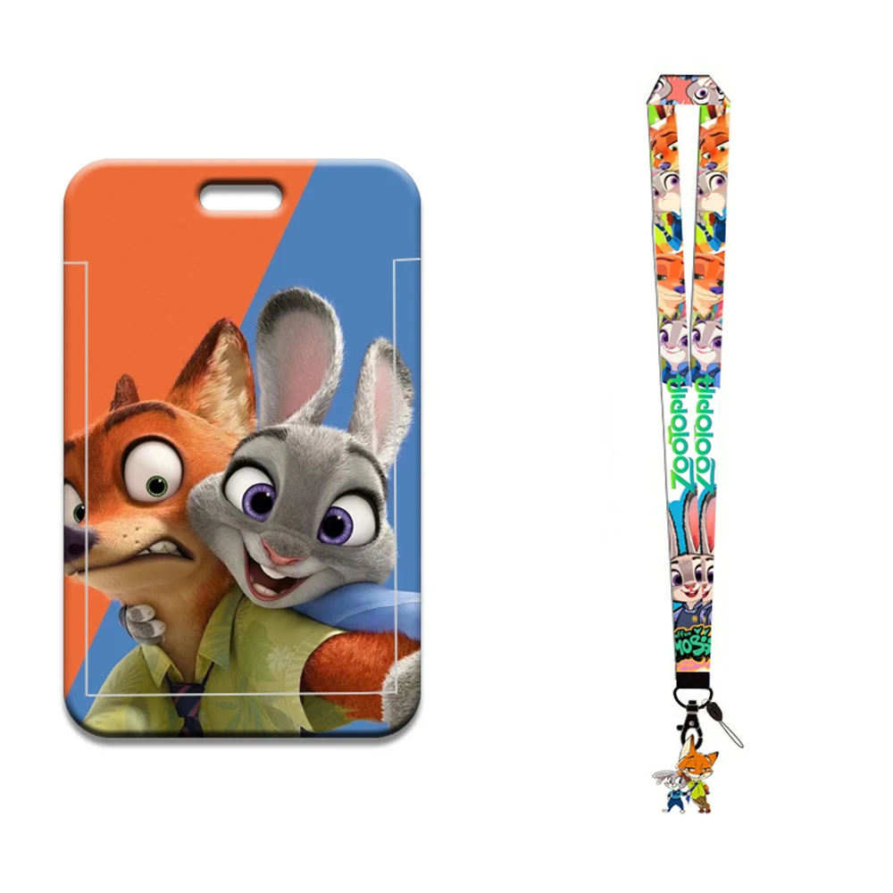 Disney Zootopia Anime Card Holder, Bus & Metro Pass Case with Polyester Lanyard for Students view 6