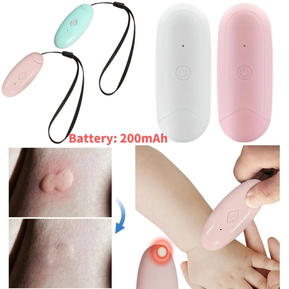 Portable Mosquito Insect Bite Relieve Itching Pen Natural Electric Insect Bite Healer Chemical-Free for Camping Travel Outdoor