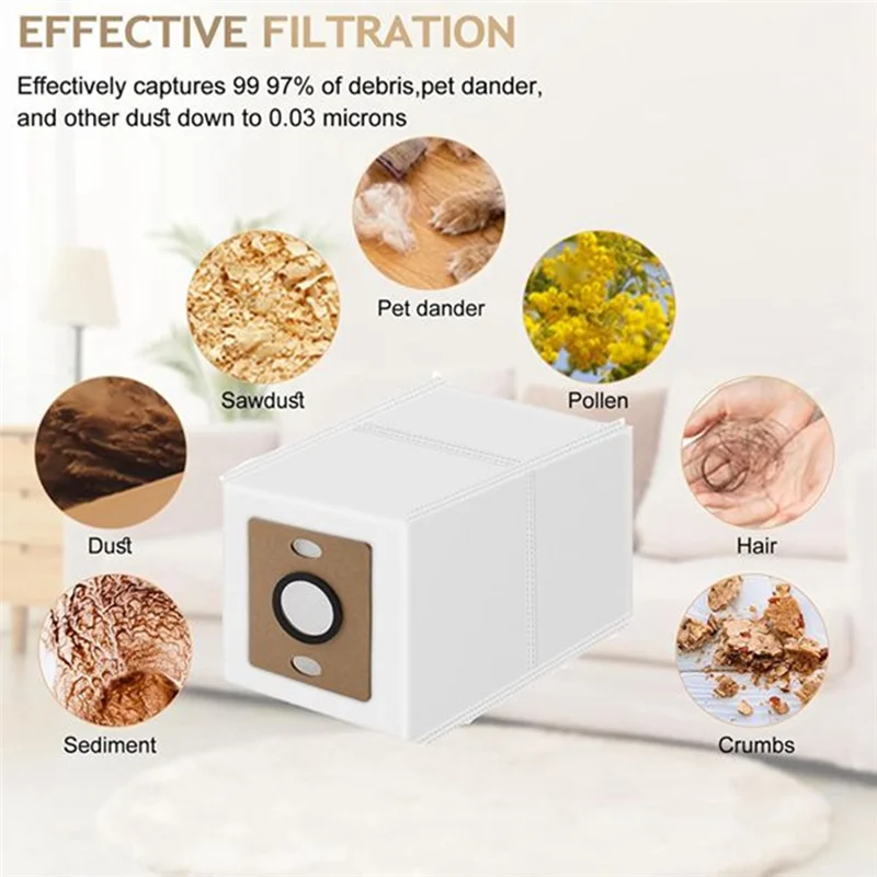 B83B-أكياس غبار المكنسة الكهربائية الروبوتية-25 قطعة بديلة لأجزاء كيس القمامة ILIFE G9 Pro/V9 Pro/A12 Pro/A30 Pro #3